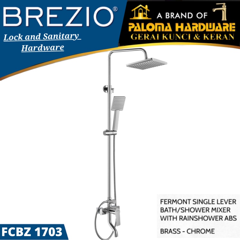 BREZIO FCBZ 1703 KERAN AIR SHOWER TIANG SET MIXER PANAS DINGIN CHROME