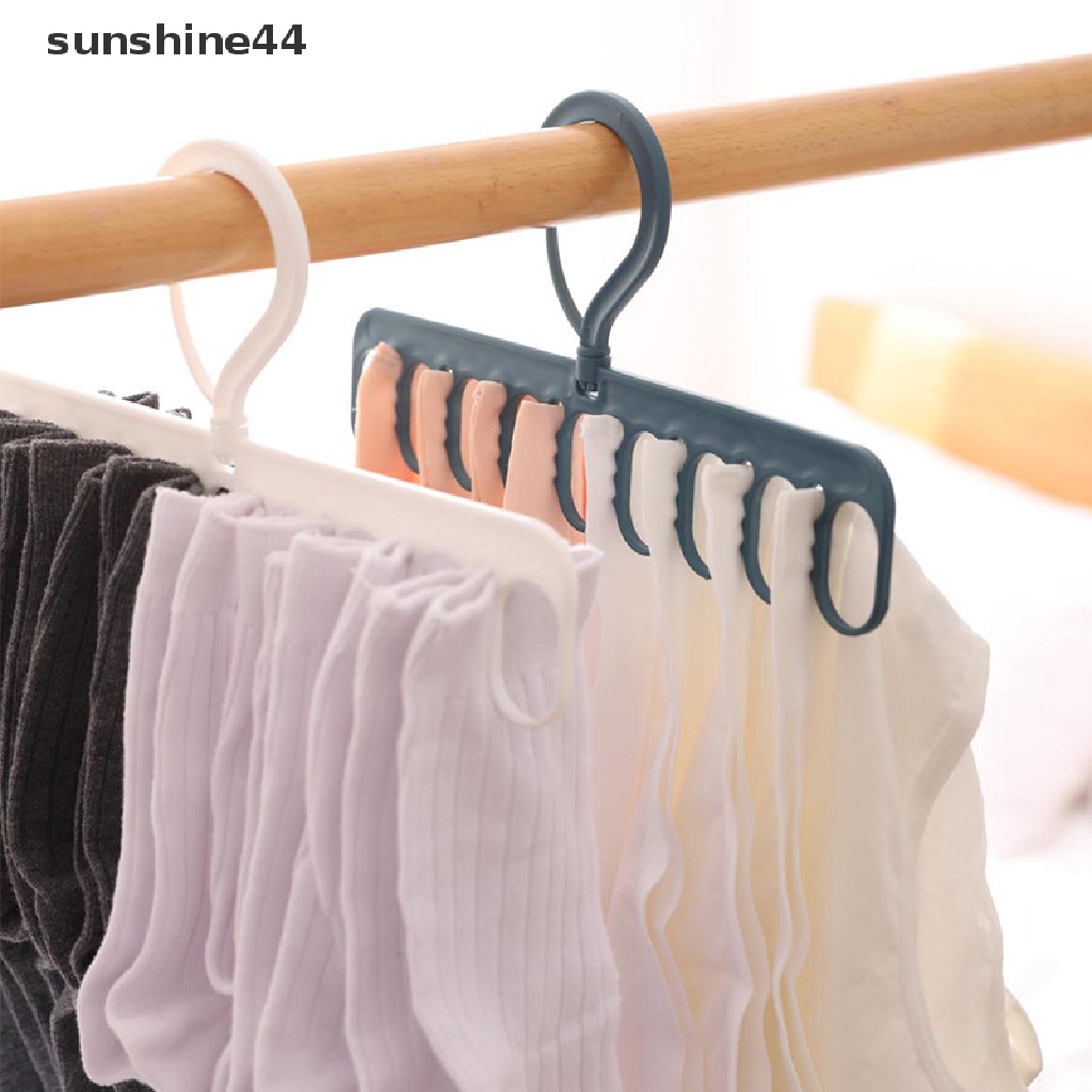 Sunshine Rak Gantung Pengering Kaos Kaki / Pakaian Anti Angin Dengan 9 Lubang