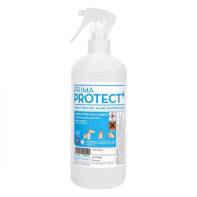 Prima Protect Hand Sanitizer 500ml - Pelembab Tangan Desinfektan - Standart Rumah Sakit