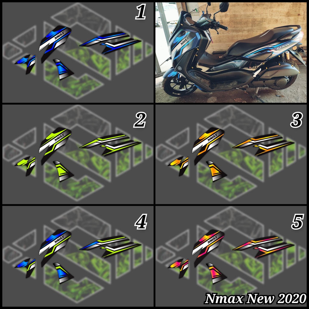 Stiker Motor Stripping Variasi Yamaha NMAX New 2020 / Stiker Motor Variasi NMAX New / Striping Varia