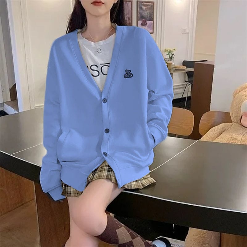 SWEATER WANITA - MAY BEAR CARDIE SWEATER OVERSIZE - CARDIGAN WANITA