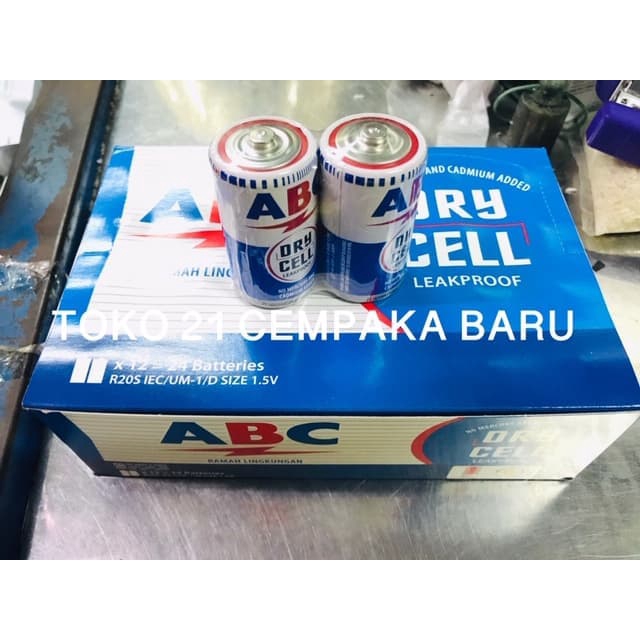 Baterai ABC BIRU Tipe R20S 1 BOX isi 24 PCS | Batre ABC BIRU R20 s