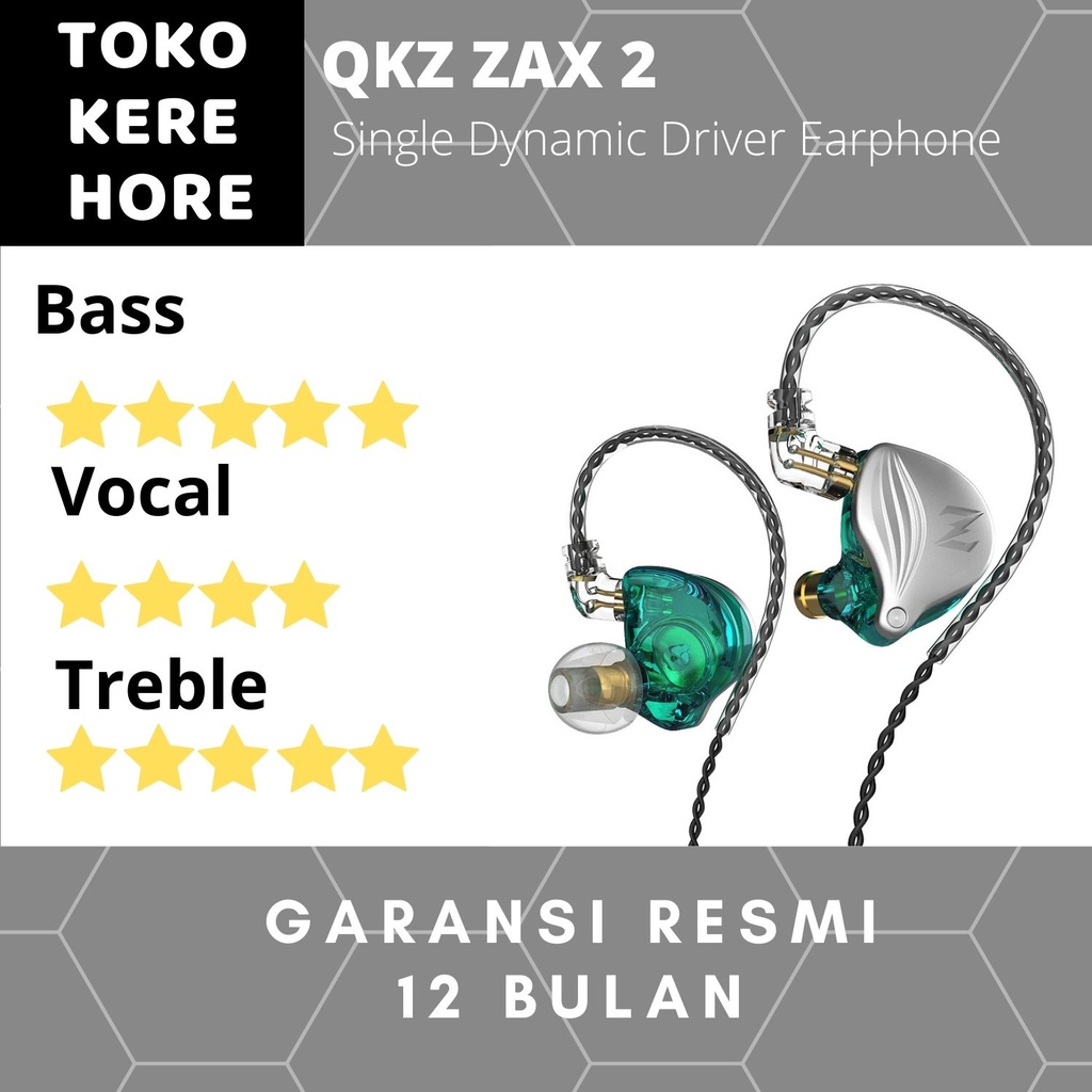 QKZ ZAX2 HiFi BassHead Earphone with MIC