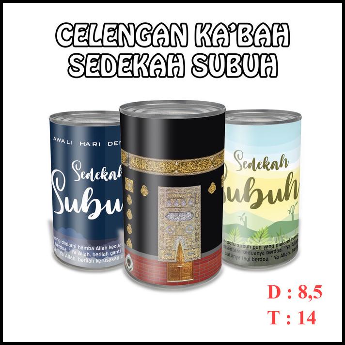 Celengan Sedekah Subuh Tabungan Sedekah Subuh Ka'Bah Kaleng Buka Tutup