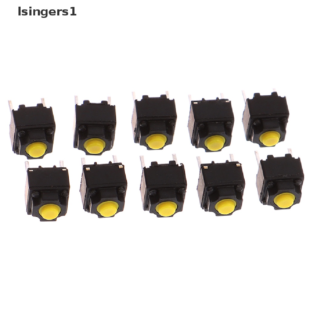 (lsingers1) 10pcs Saklar Micro Mouse Ukuran 6x6 X 7.3mm