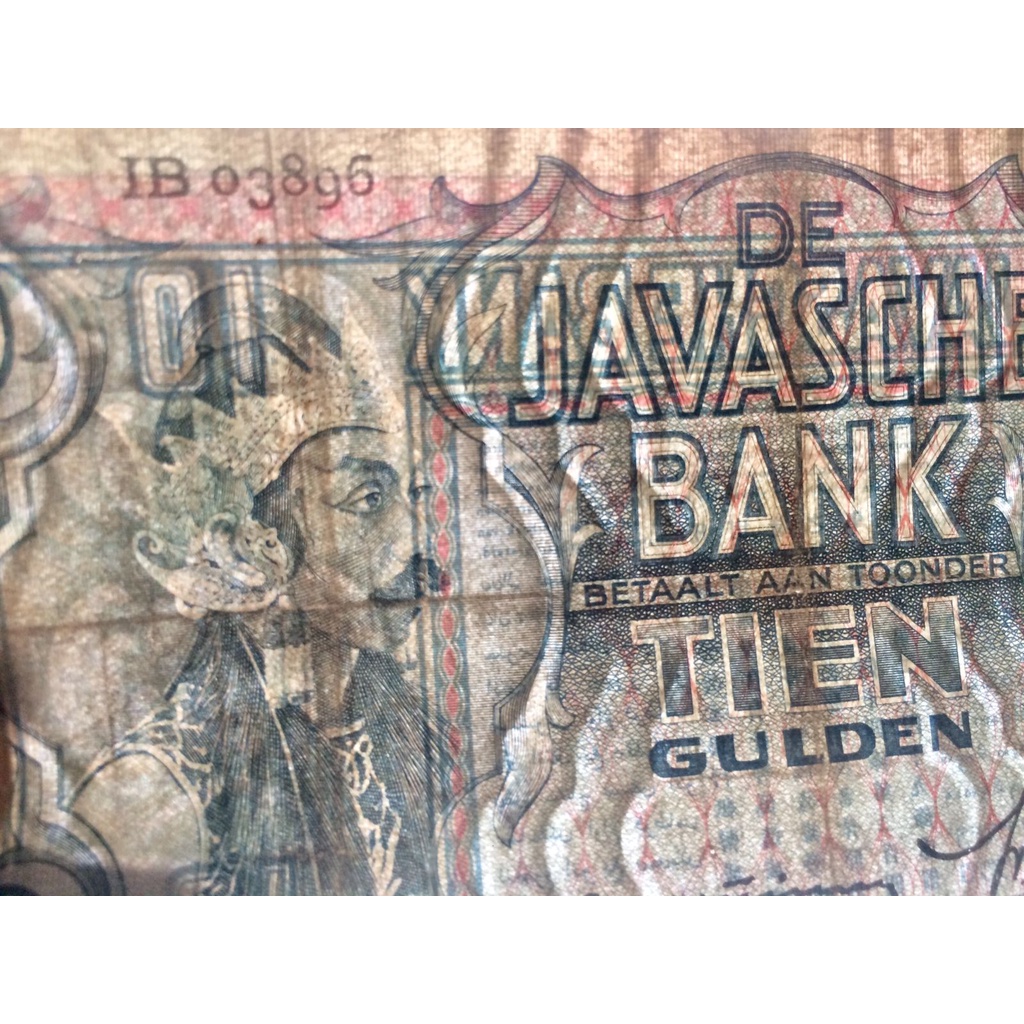 uang kuno 10 gulden wayang 1934