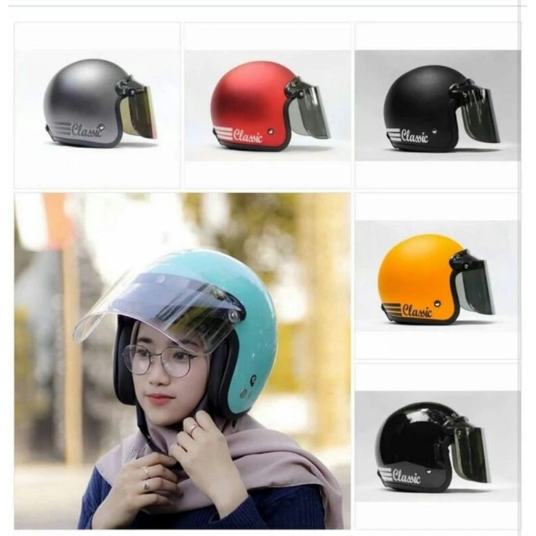 Helm bogo retro Classic/Helm bogo dewasa/Helm bogo SNI