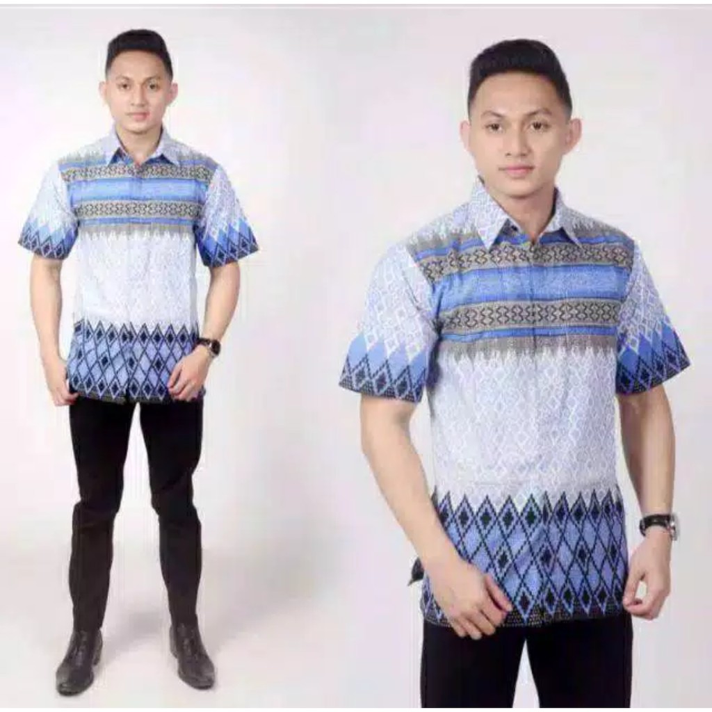 Baju kemeja batik pria Lengan pendek