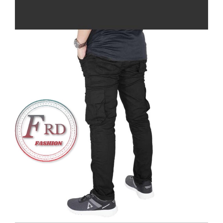 Celana Cargo Panjang Pria Original Jumbo Slimfit Army Laki Laki Murah Loreng Kargo Pant Big Size Dewasa Chargo Hitam Premium Jogger Distro Cowo Jeans Tebal Hitam