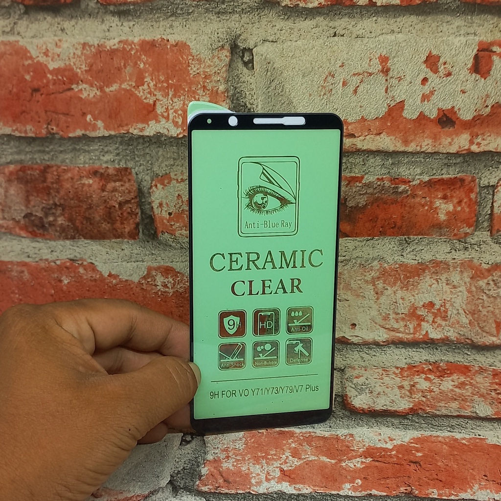 Tempered glass Ceramic Vivo 1724 1801 Tg full Vivo Y71 Y71i Anti Radiasi Anti Blueray