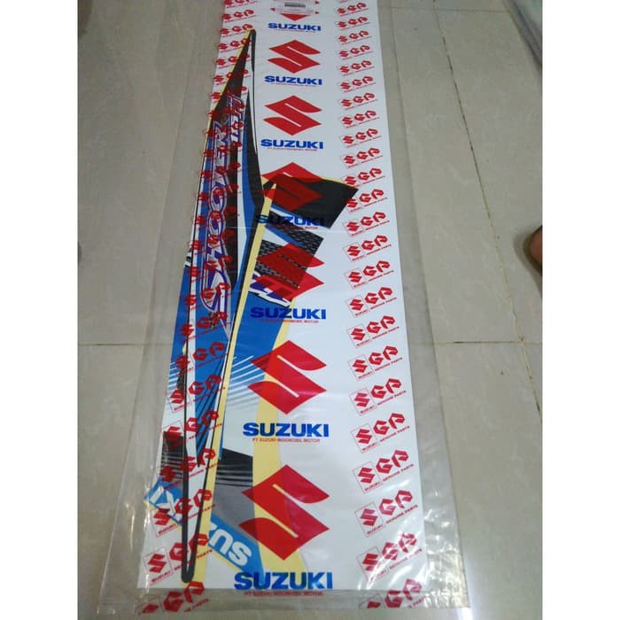 Dijua  STIKER BODI STRIPING SHOOTER FI BIRU ORIGINAL SUZUKI  Diskon