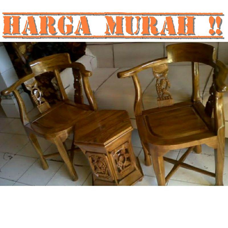 KURSI TERAS / KURSI TERAS ANGGUR / kursi teras kayu jati