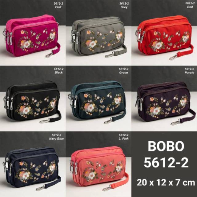 Bobo tas 5612-2 import motif bunga