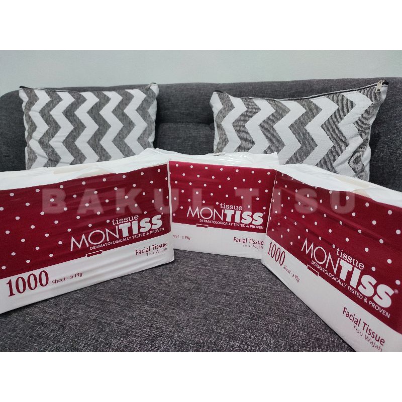 Facial Tissue Montiss 1000 gr 1000 sheet / Tisu Wajah / Tisu murah-1