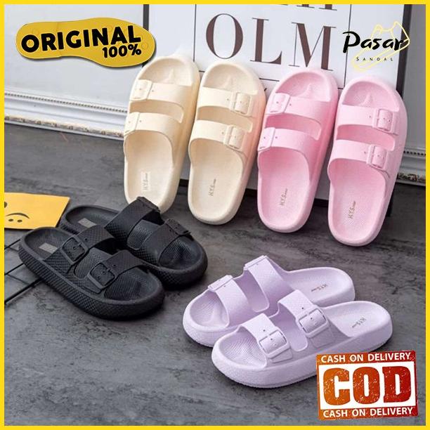 [Premium] Sandal Wanita Selop Blaire Sandal Selop Gesper Sol Tinggi