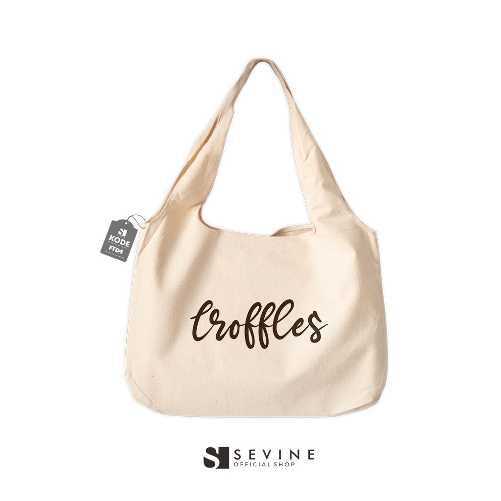 Sevine Tote Bag Kanvas Bonnie Tas Wanita Fashion Laptop Kuliah Totebag Quotes Aesthetic Vintage Series - FTD