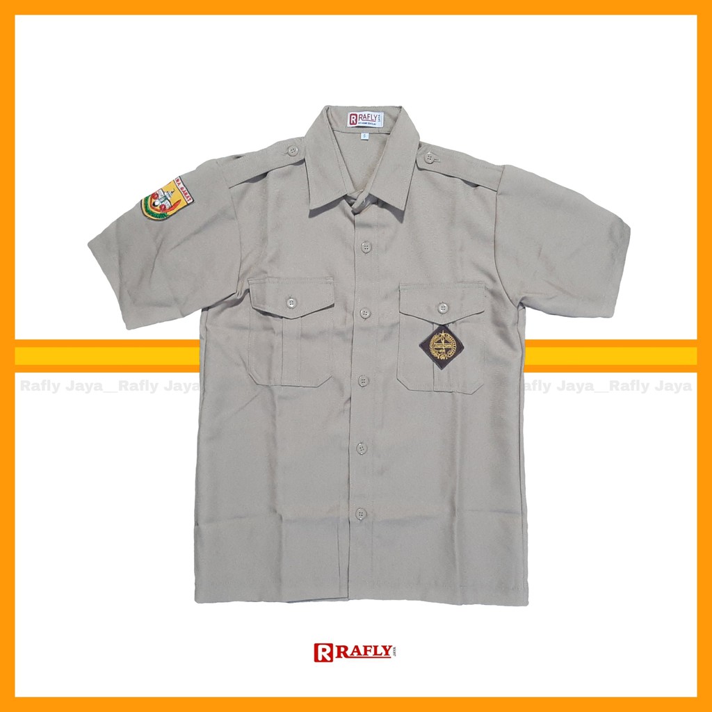 Baju Pramuka Bahan Rapilo Baju Pramuka Guru Baju Pramuka Pembina Baju Pramuka Pria Pendek Shopee Indonesia