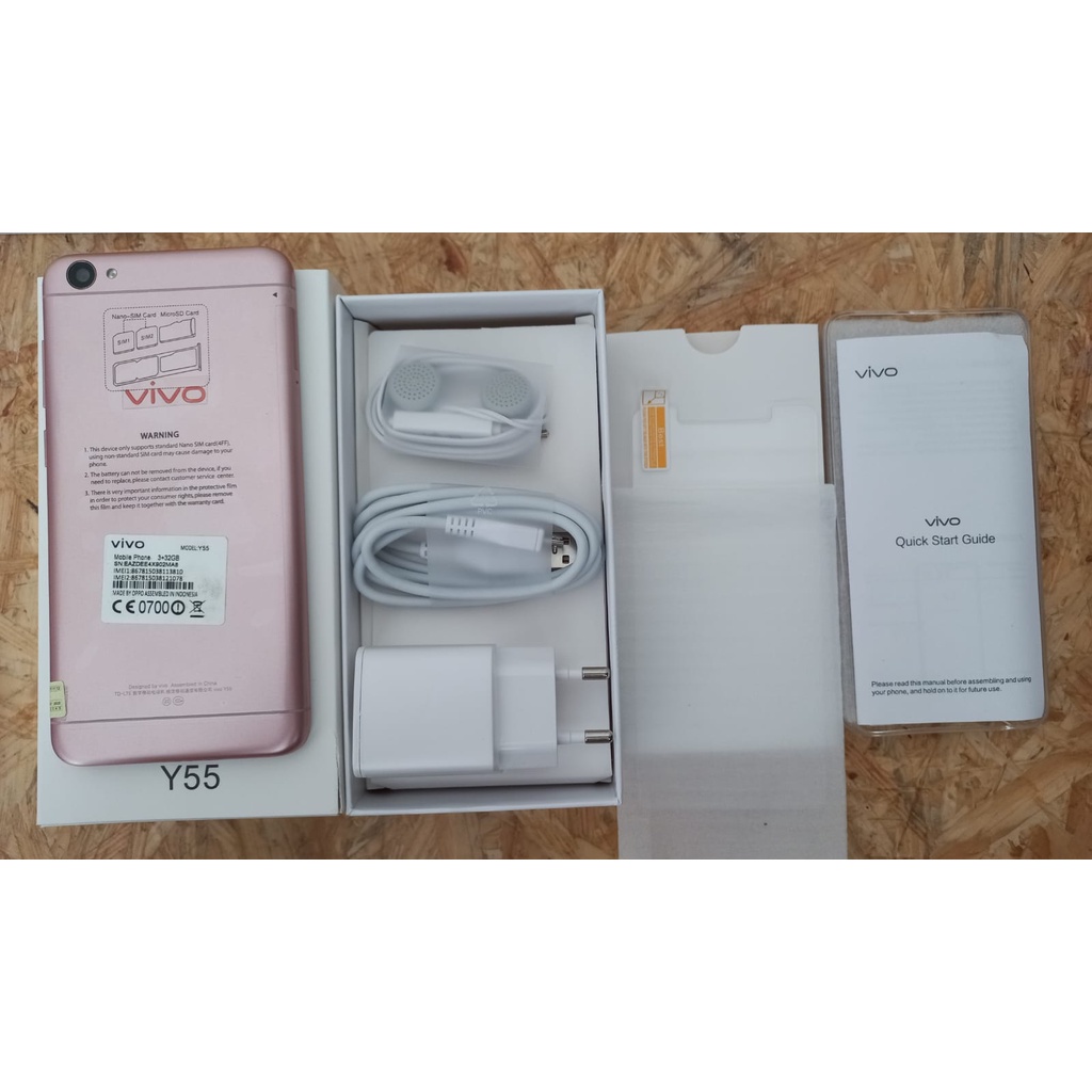 Hp vivo y55 ram 2/16GB&amp; 3/32GB fullset murah smartphone LTE bergaransi