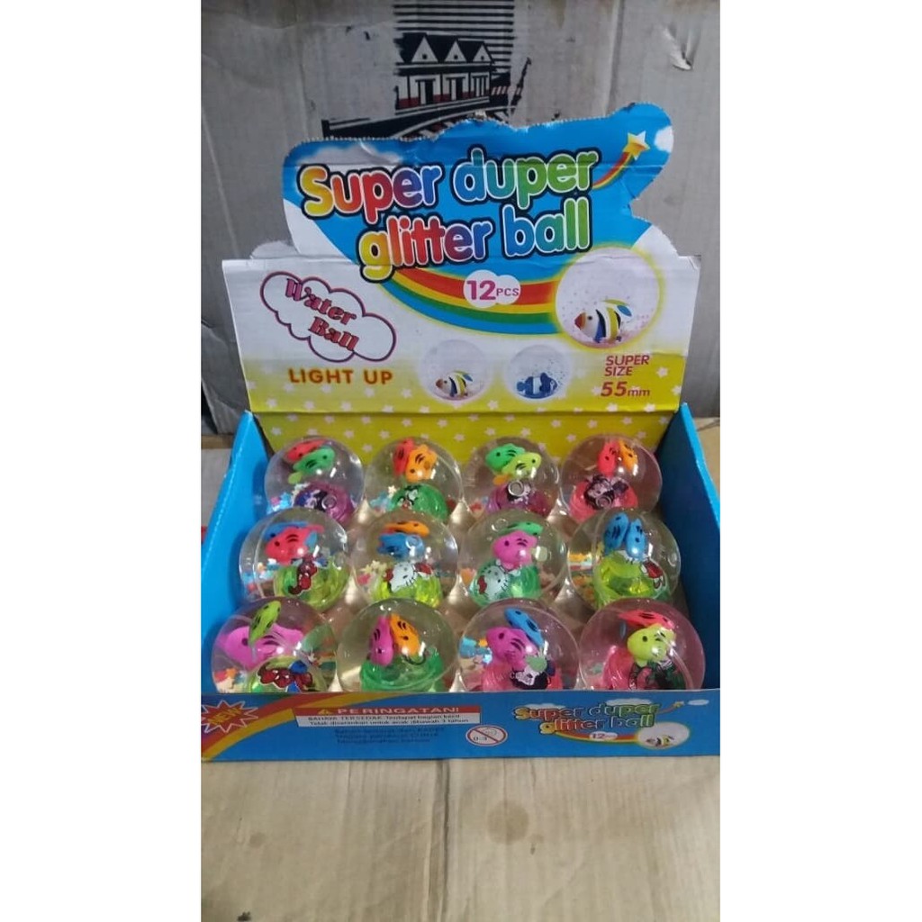 SUPER DUPER GLITTER BALL-WATER BALL / BOLA BEKEL NYALA 55MM - BOLA AIR