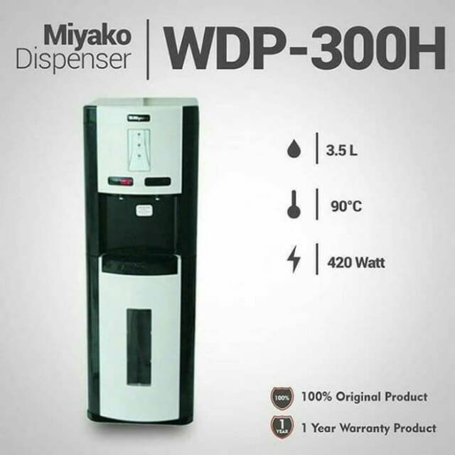 DISPENSER MIYAKO WDP-300H GALON BAWAH WDP300 WDP 300 HOT AND COOL-2