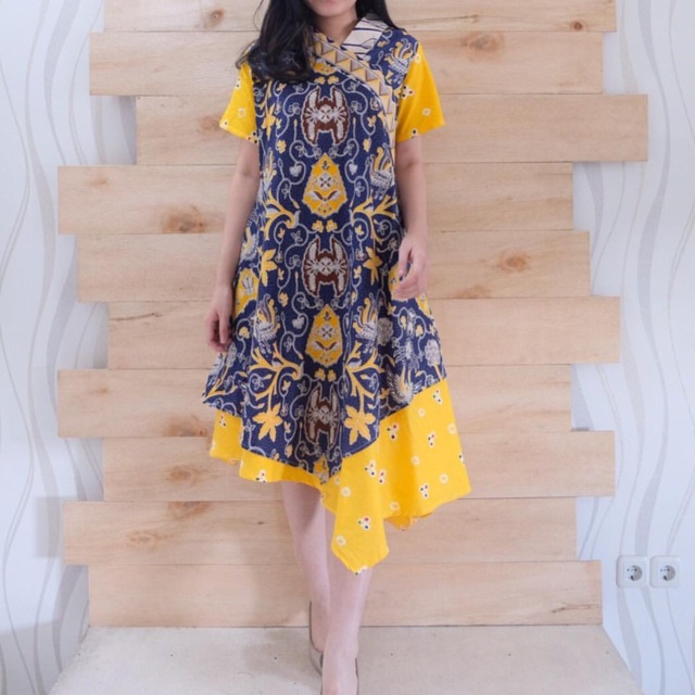 Dress batik merk DXF preloved