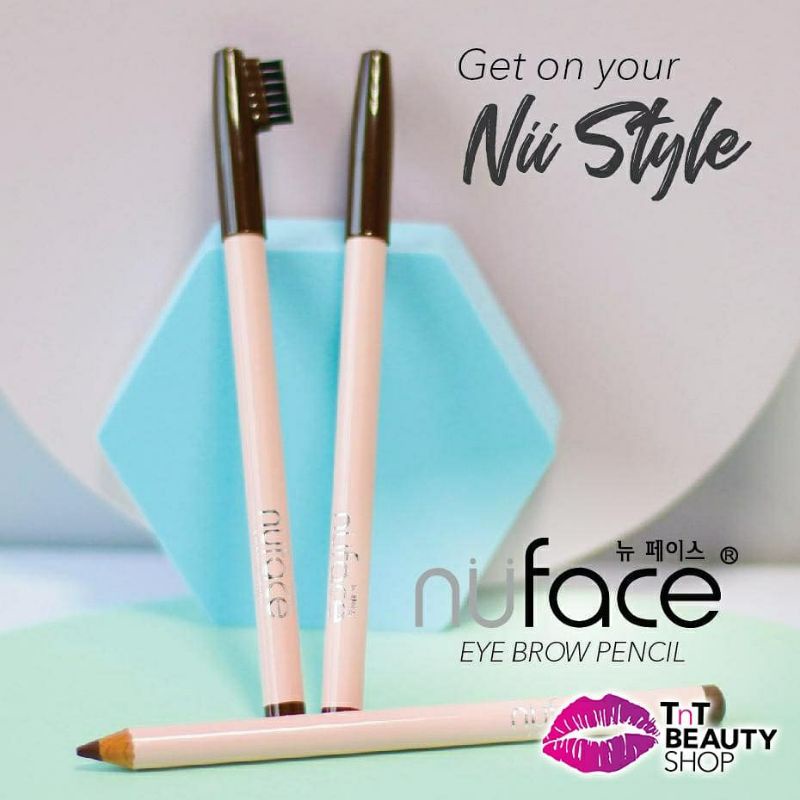 Pensil Alis NuFace Eyebrow Pencil, Black and Brown