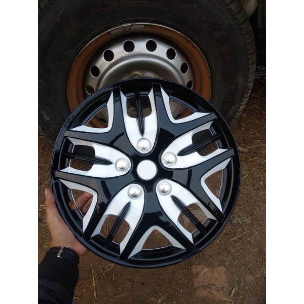 weldop ring 14 abs plastik standard kaleng 1 set (isi 4 pcs) Putih hitam