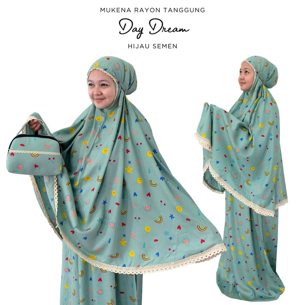 PUSAT MUKENA TASIK - MUKENA BALI RAYON TANGGUNG MOTIF DAYDREAM