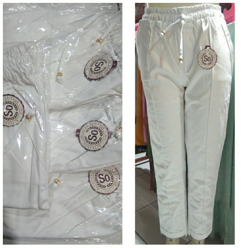 CELANA BEGGY PUTIH/CELANA PUTIH PANJANG WANITA