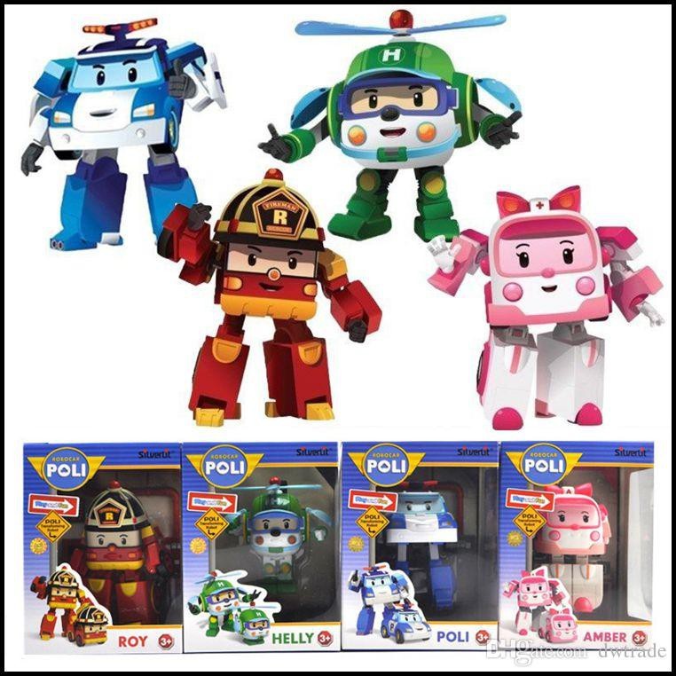  MAINAN  ANAK  FIGURE ROBOCAR POLI 1 SET ISI 4 PCS 