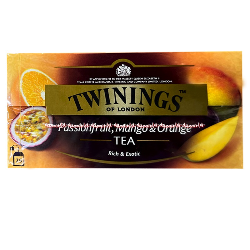 Twinings Passion Fruit Mango Orange Teh 25bags Rich Exotic Teh Rasa Mangga jeruk Teh Celup Rasa Buah Buahan Twining Of London Twi nings Tea