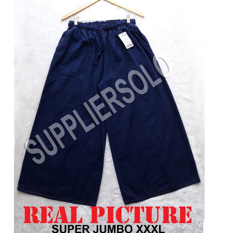 CELANA KULOT JEANS POLOS XL dan JUMBO XXXL