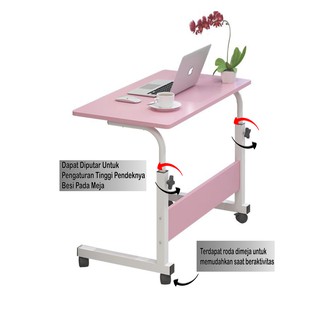  COD  Meja  Laptop Lipat  Portable Meja  Laptop Portable Roda 