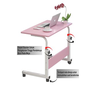  COD  Meja  Laptop Lipat  Portable Meja  Laptop Portable Roda 