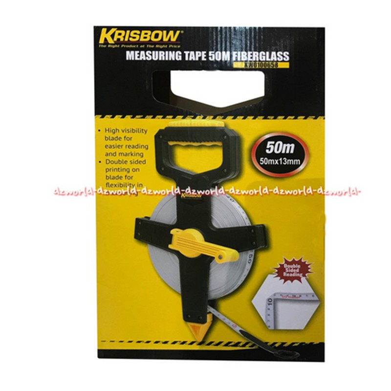 Krisbow Measuring Tape 50meter Fiberglass Meteran Gulung Meteran Tanah Alat Ukur Centimeter Kris Bow Mea Suring Fiber Glass 50 Meter 50m