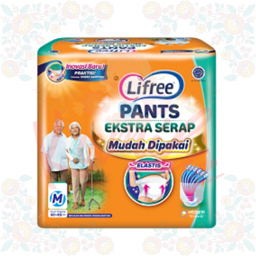 Lifree Ekstra Serap  L8 L 8 Adult Pants Diapers Lansia
