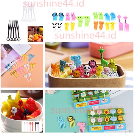 Sunshine 6 / 7 / 8 / 10 / 16 / 50 / 100 pcs / Pak Hiasan Makanan Penutup Bento Bentuk Kartun Mini Untuk Anak