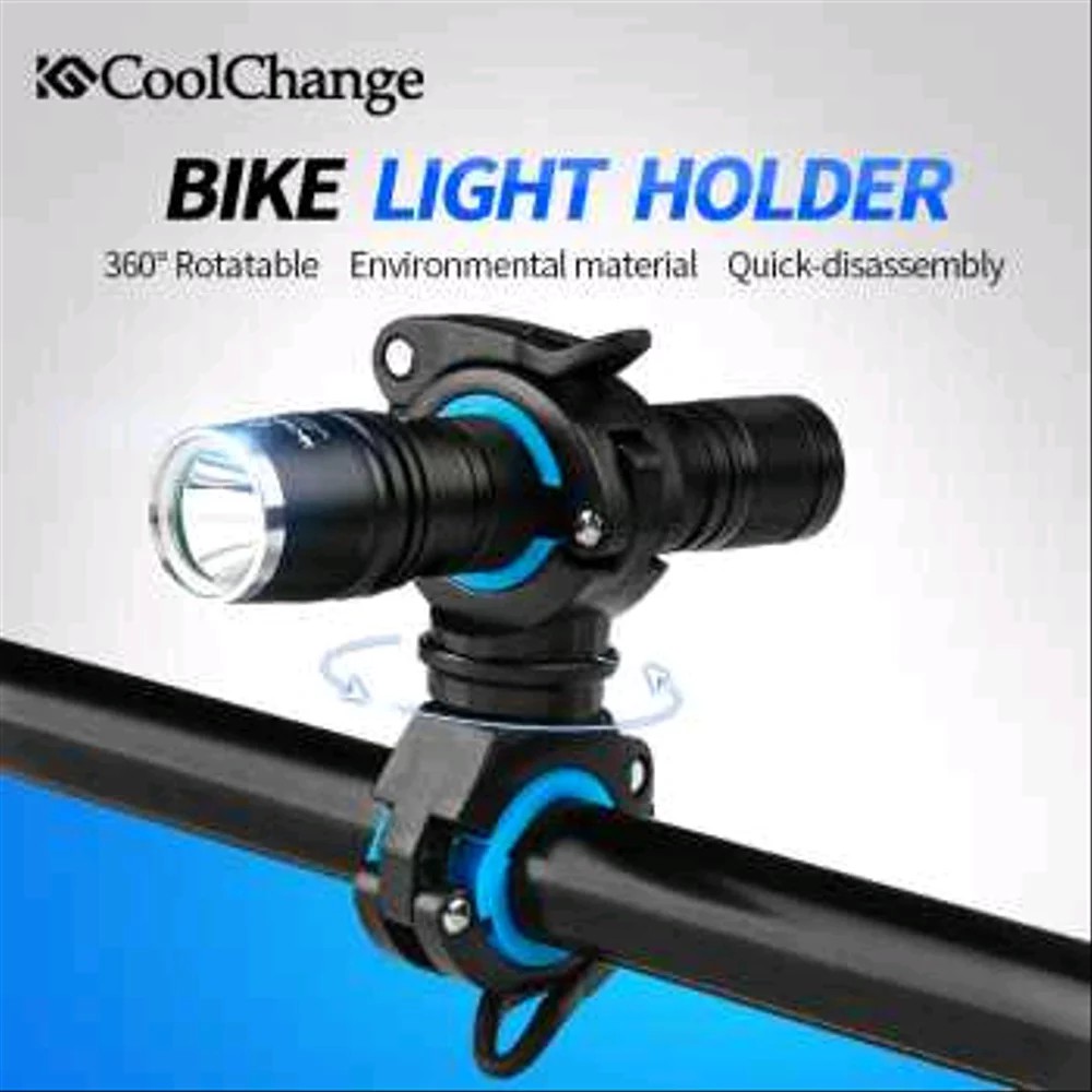 CoolChange Clamp Penjepit Senter Stang Sepeda - Hitam