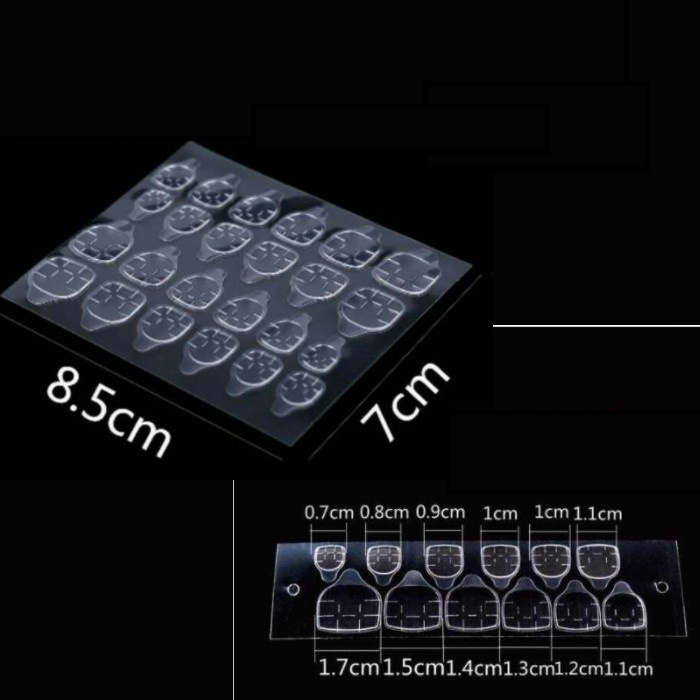 ❤️GTB❤️ 24pcs Per Sheet Lem Kuku Palsu Nail Glue Gel Double Tape Stiker Nail Art R498