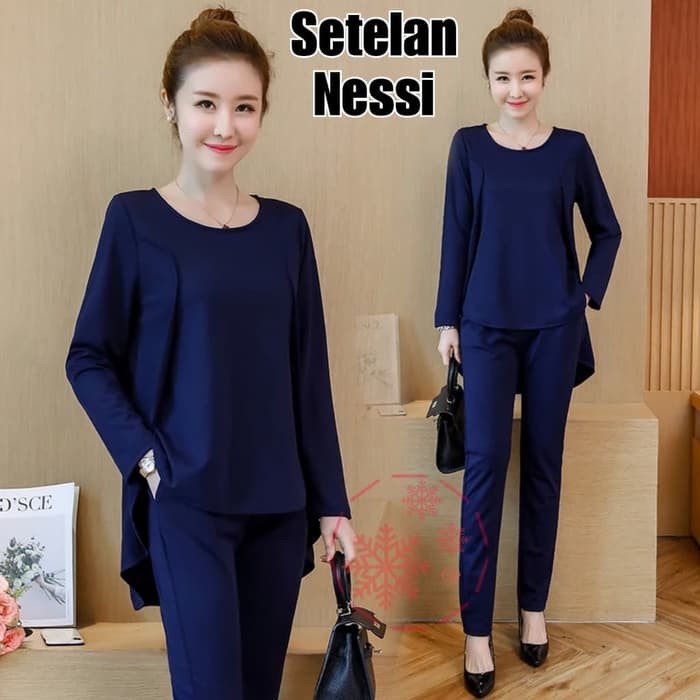 Setelan D' Boho Remaja - Dewasa Dannis SG649 Stelan Nessi Navy [ Wanita 0100] Sjg