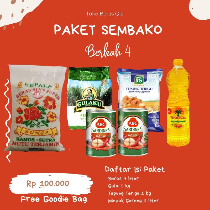 Paket Sembako Hampers Murah Beras Gula Terigu Minyak Sarden