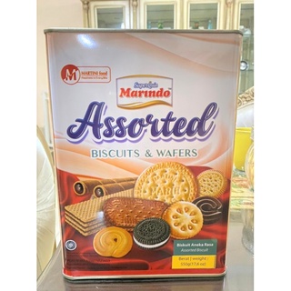 Jual Marindo Assorted Biscuits & Wafers Kaleng 600gram Superquin ...