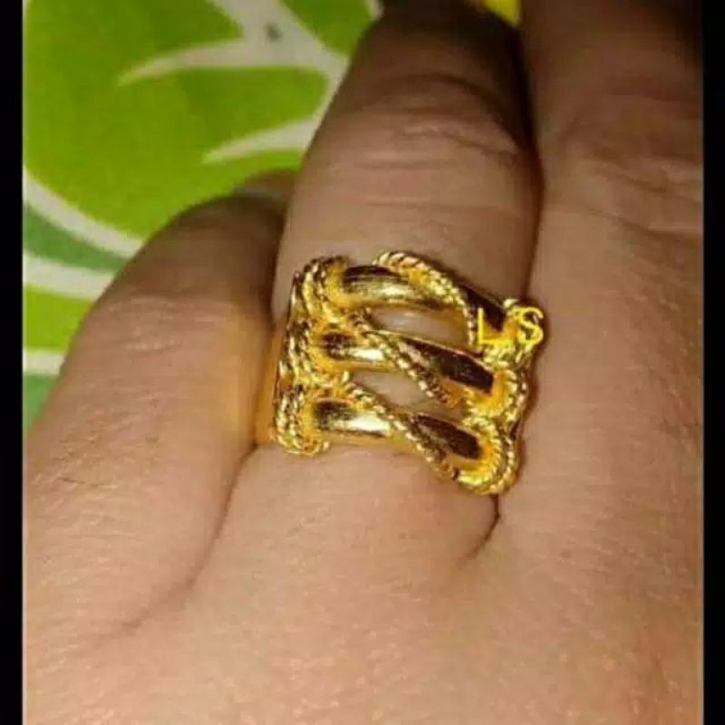 Cincin Emas LM Asli 24K. Kadar 99,9%,