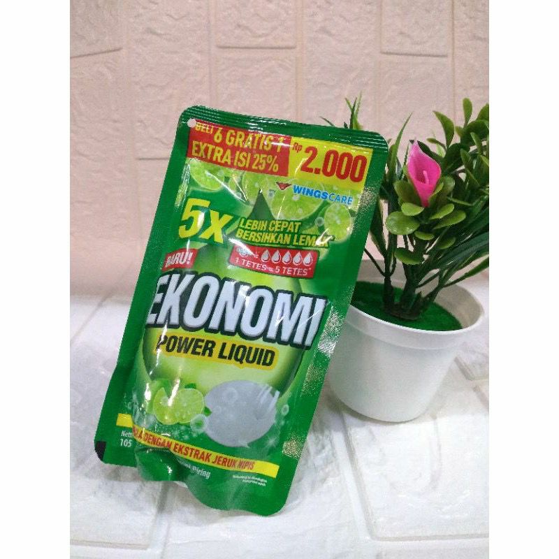 Ekonomi Power Liquid 105ml(2000) - sabun cuci piring murah