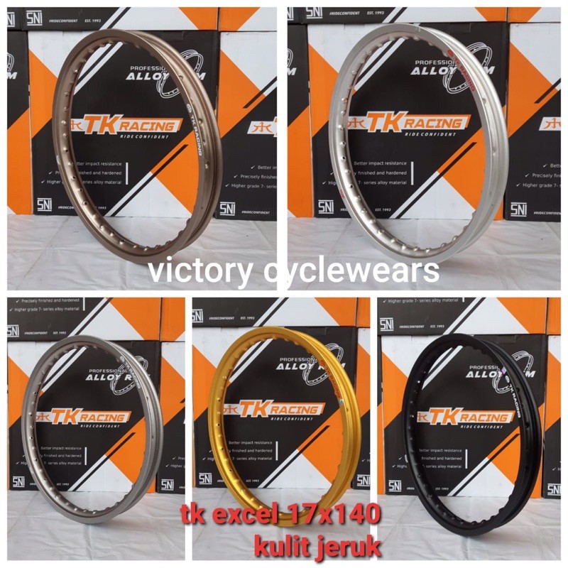 VELG TK RACING 17x140 EXCEL KULIT JERUK PER 1 PCS ( SATUAN ) ORIGINAL