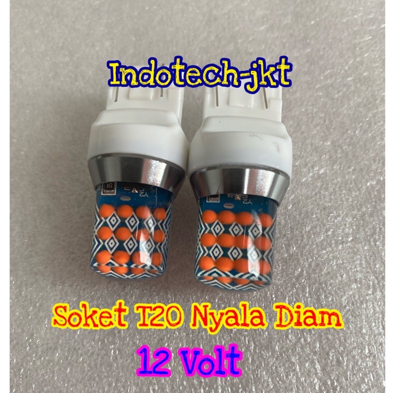 Lampu Rem T20 12 Volt Nyala DIAM model Batik