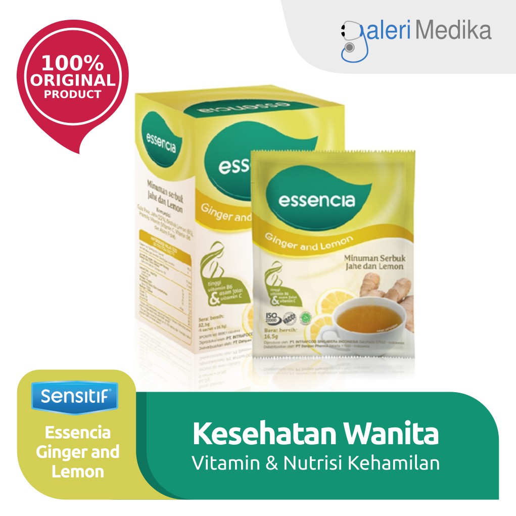 Sensitif Essencia Ginger and Lemon - Minuman Sari Jahe Dengan Campuran Lemon