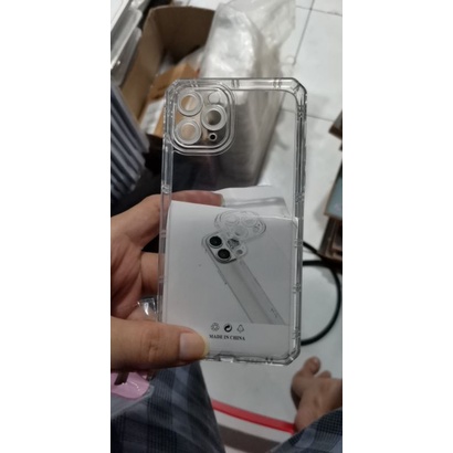 case iphone 11 Pro Max 11pro 11promax Airbag Casing Cover Silikon Sofcase Silicon Clear Bening Transparan Pelindung Belakang Full Lensa kamera