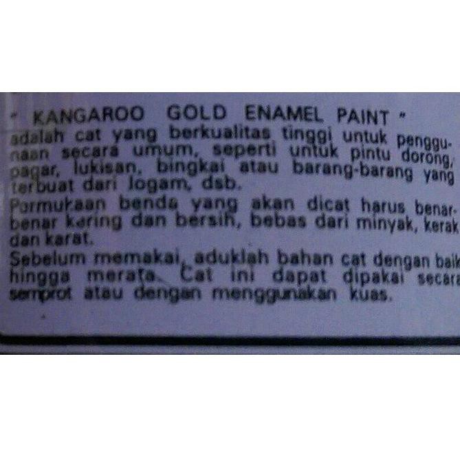 

CAT WARNA EMAS KANGAROO GOLD 935 ( 1 KG ) / CAT MINYAK BESI KANGGURU (KODE 44)