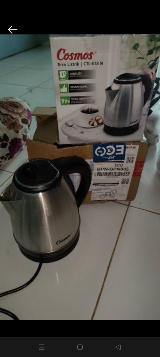 Cosmos Electric Kettle Ctl-618 N /teko Listrik Ctl618n / Ceret Listrik / Alat Masak Air Elektrik